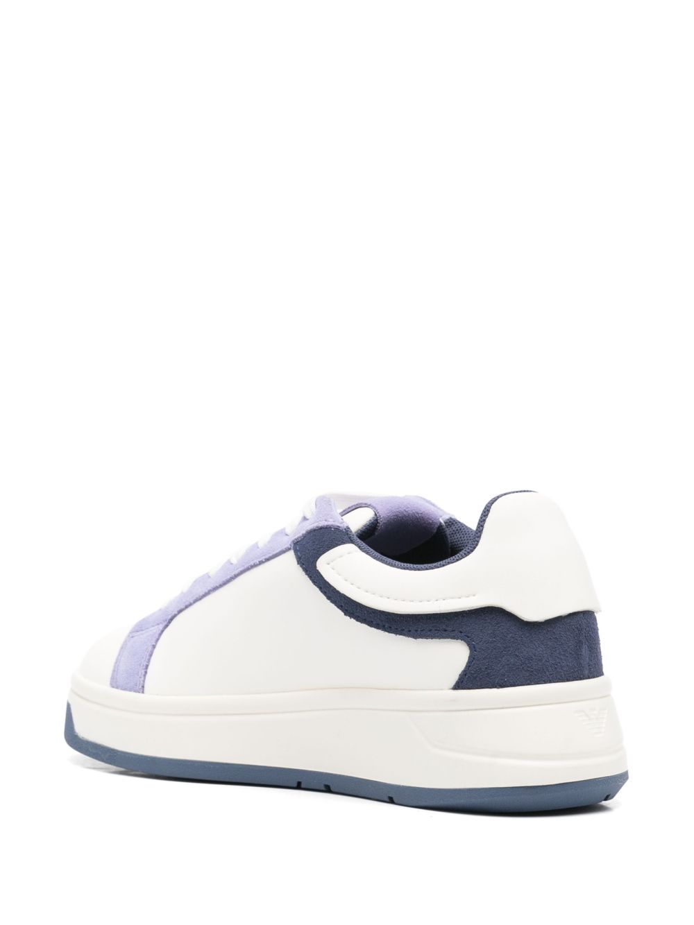 EMPORIO ARMANI EXCLUSIVE Emporio Armani Leather sneakers with suede details and eagle plate EMPORIO ARMANI EXCLUSIVE