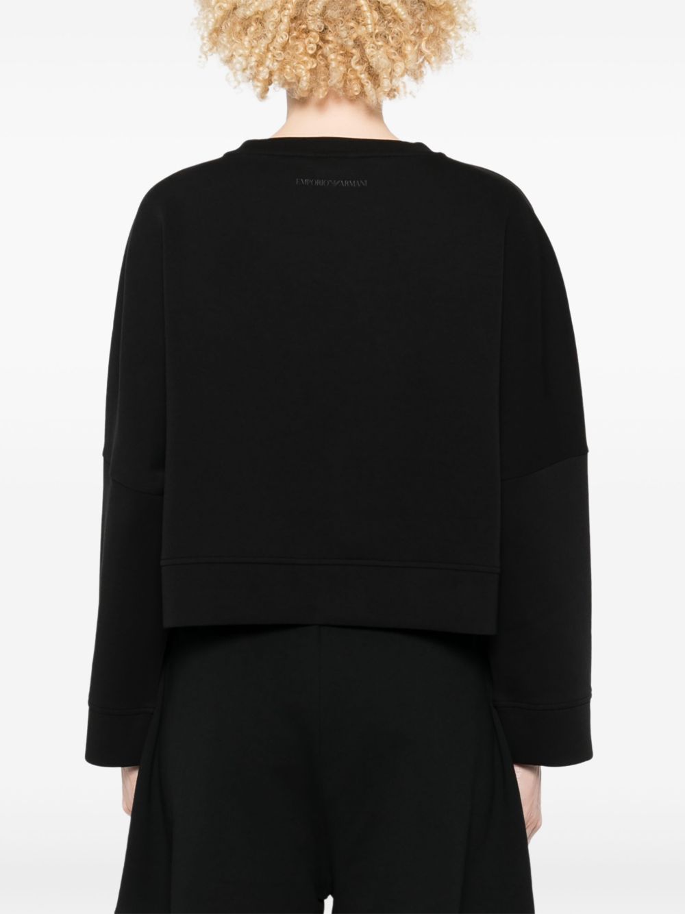 Emporio Armani Double jersey sweatshirt with logo embroidery Emporio Armani