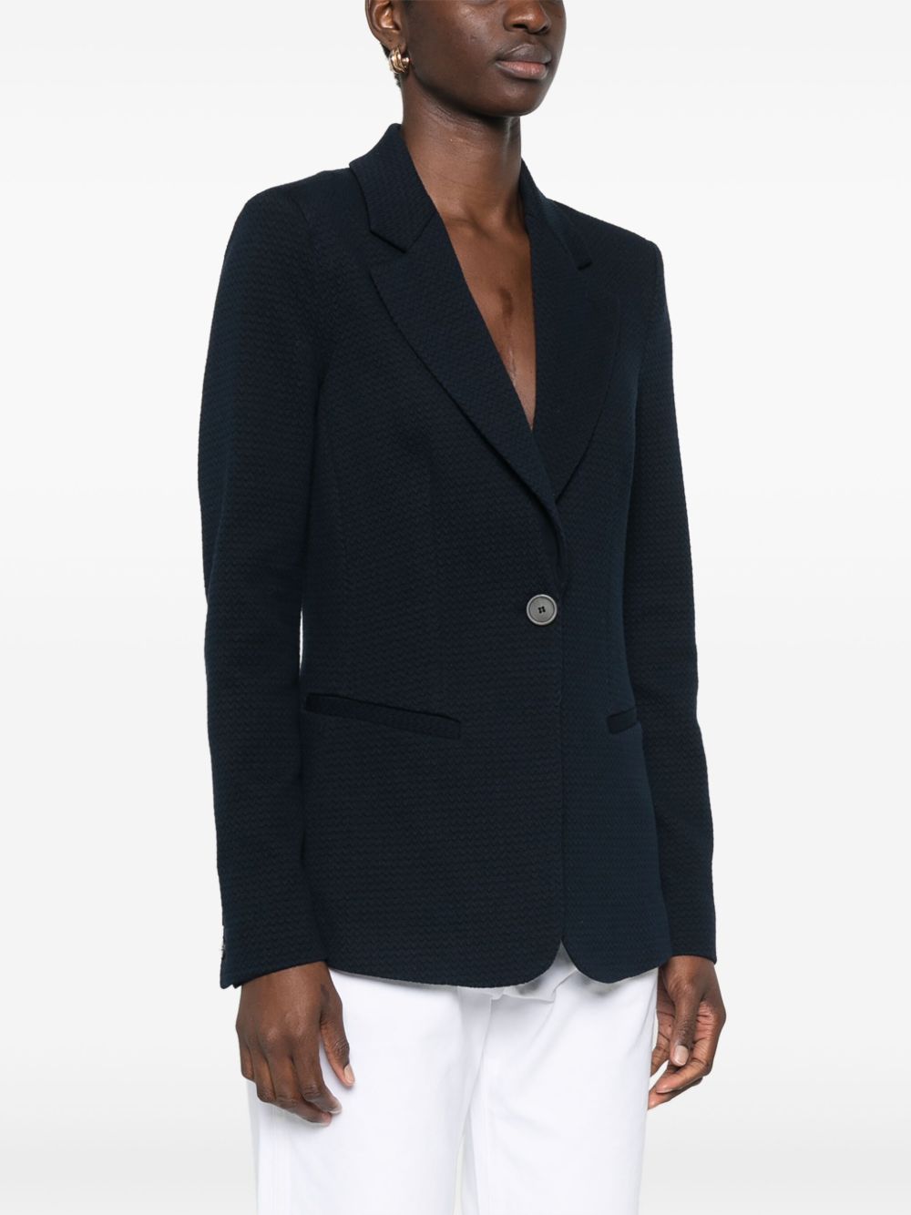 Emporio Armani Icon single-breasted blazer in an embossed jacquard knit jersey Emporio Armani