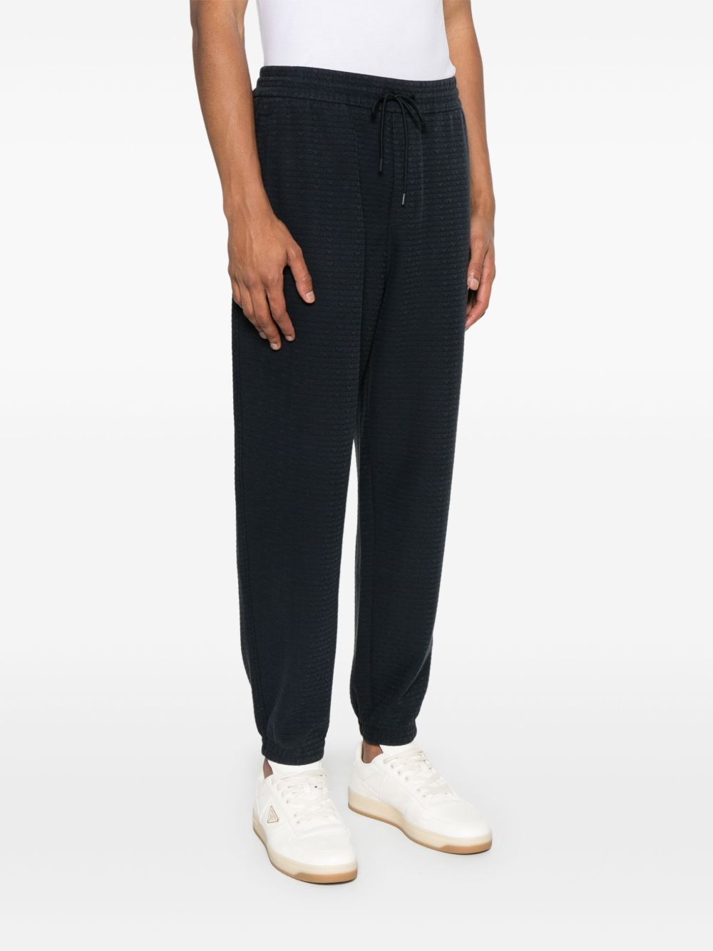 Emporio Armani ASV Lyocell blend jersey joggers with all-over lettering Emporio Armani
