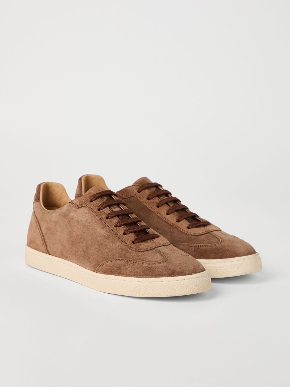 Brunello Cucinelli Washed suede sneakers with latex sole Brunello Cucinelli