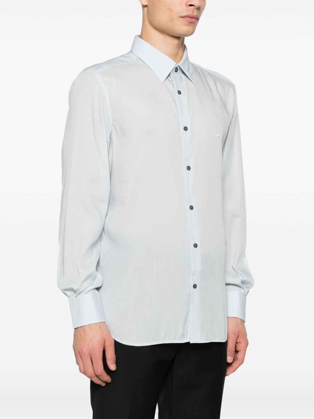 Emporio Armani Shirts Clear Blue Emporio Armani