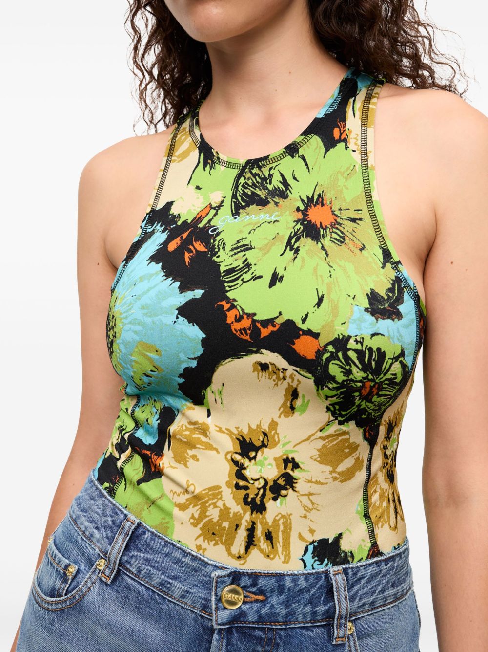 Ganni floral-print Bodysuit Ganni