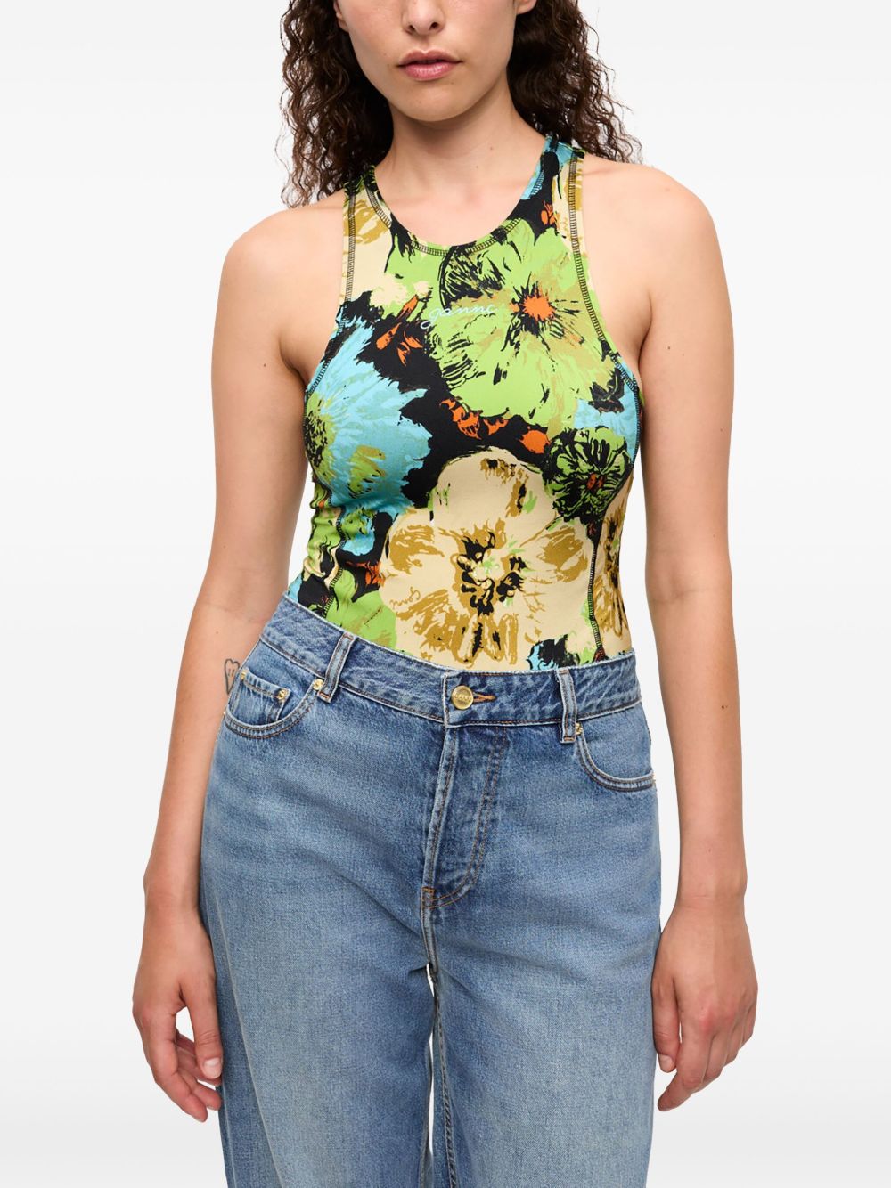 Ganni floral-print Bodysuit Ganni