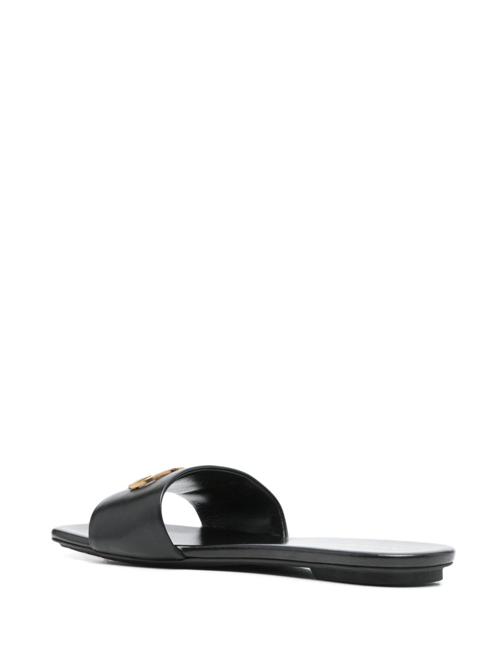 EMPORIO ARMANI EXCLUSIVE Emporio Armani Nappa-leather sandals with eagle plate EMPORIO ARMANI EXCLUSIVE