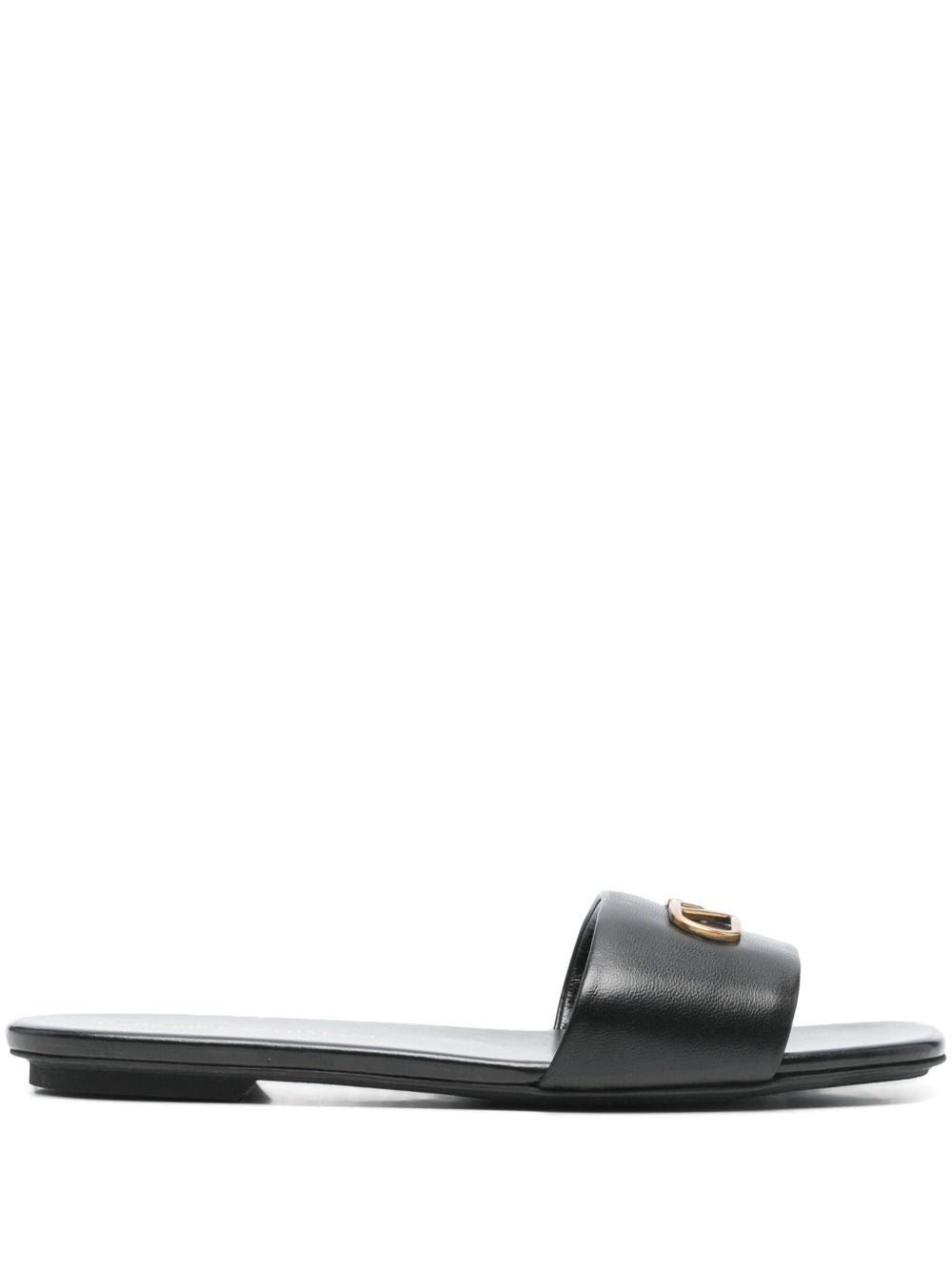 EMPORIO ARMANI EXCLUSIVE Emporio Armani Nappa-leather sandals with eagle plate EMPORIO ARMANI EXCLUSIVE
