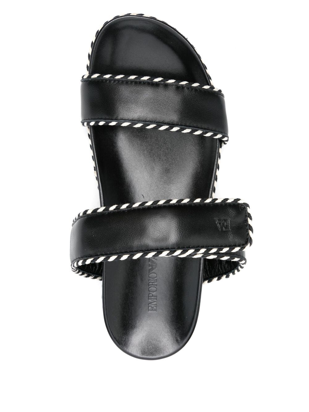EMPORIO ARMANI EXCLUSIVE Emporio Armani Sandals with nappa strap and two-tone profiles EMPORIO ARMANI EXCLUSIVE