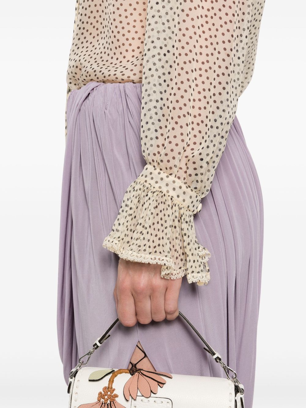 Valentino Plus-de-pois Print Light Georgette Shirt Valentino