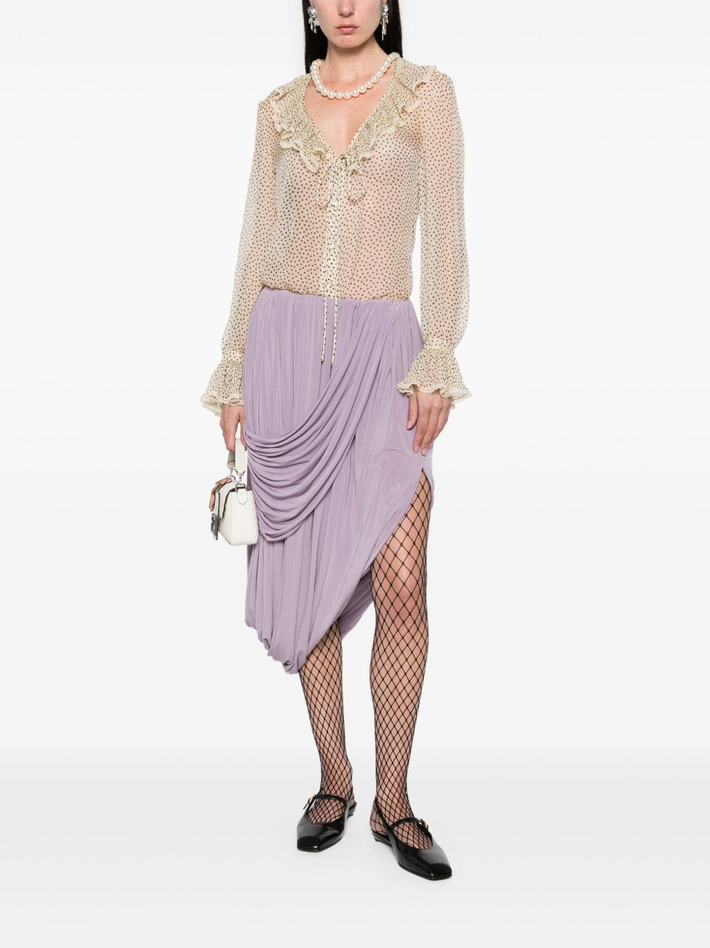 Valentino Plus-de-pois Print Light Georgette Shirt Valentino