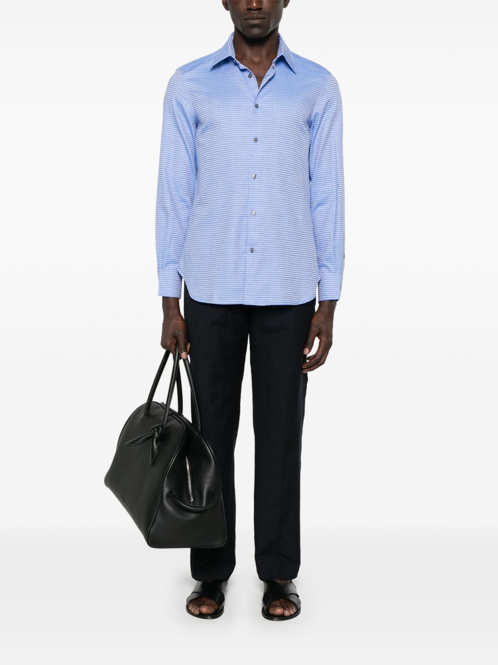 Emporio Armani Shirts Clear Blue Emporio Armani