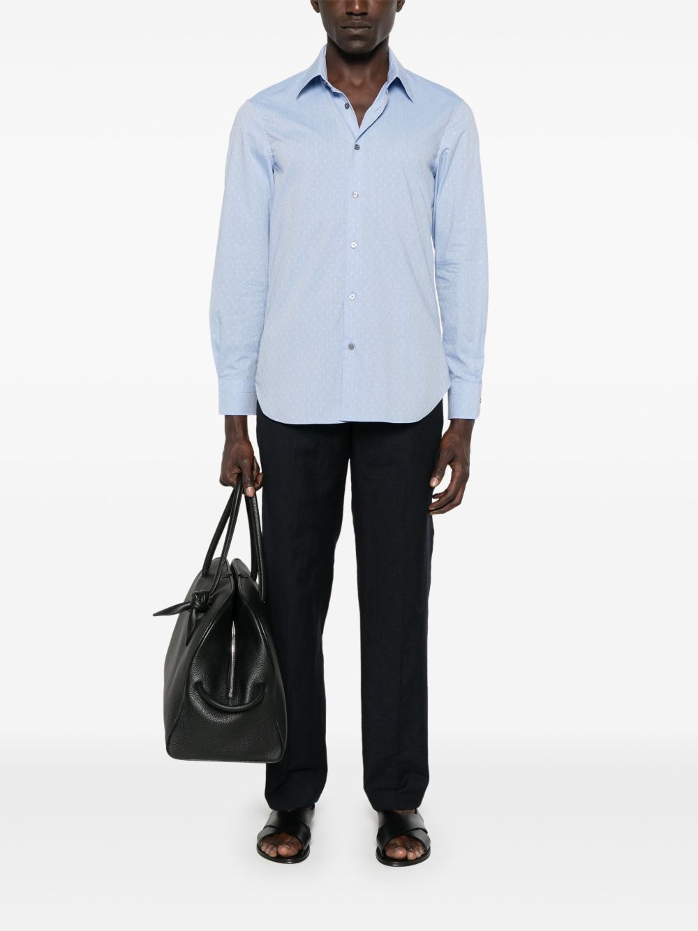 Emporio Armani Shirts Clear Blue Emporio Armani