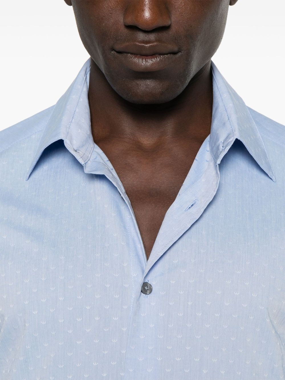 Emporio Armani Shirts Clear Blue Emporio Armani