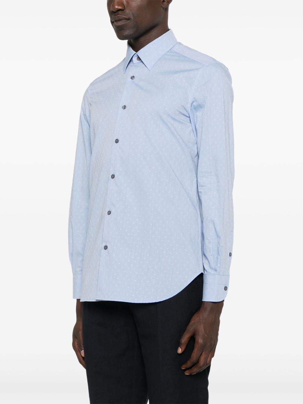 Emporio Armani Shirts Clear Blue Emporio Armani