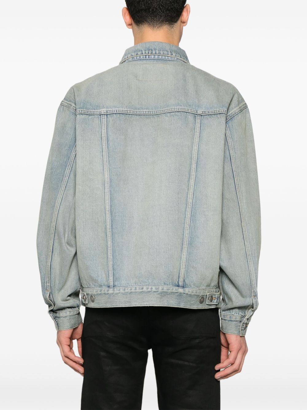 Saint Laurent Distressed Denim Jacket Saint Laurent