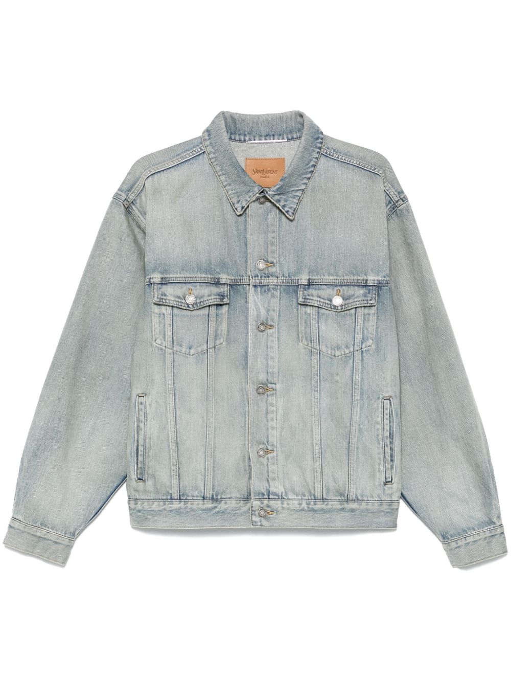 Saint Laurent Distressed Denim Jacket Saint Laurent