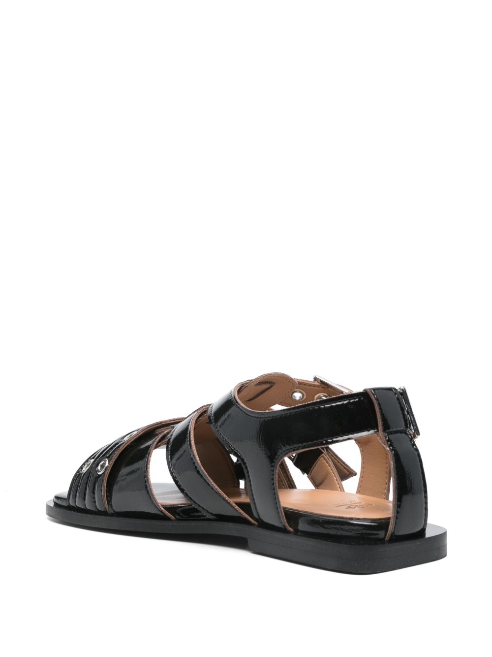 Ganni eyelet-detailing sandals Ganni