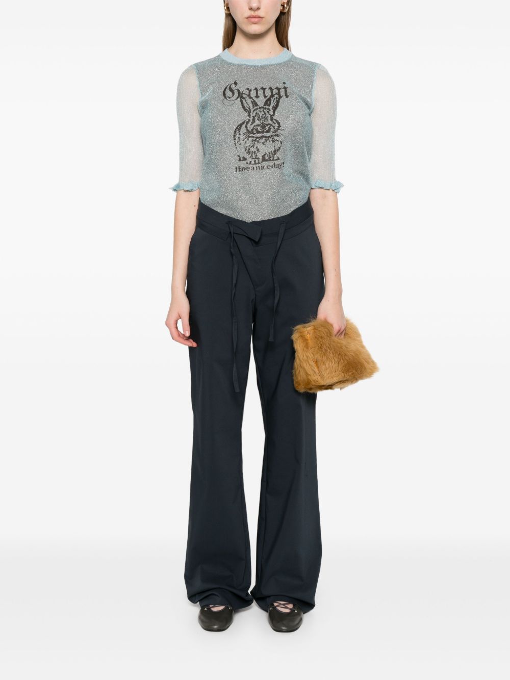 Ganni Bunny-detail top Ganni