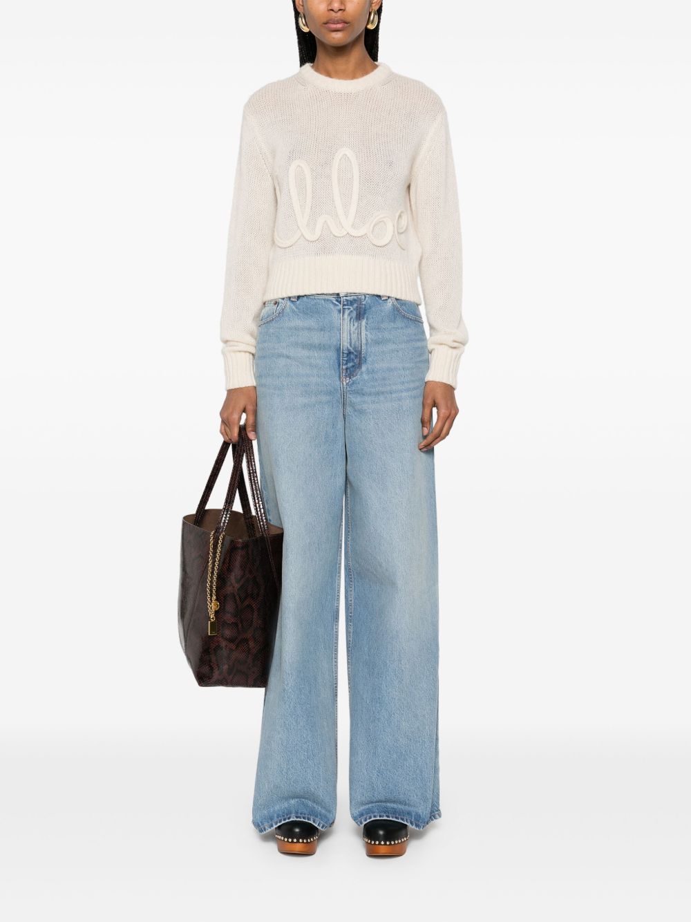 Chloé Jeans with logo application Chloé