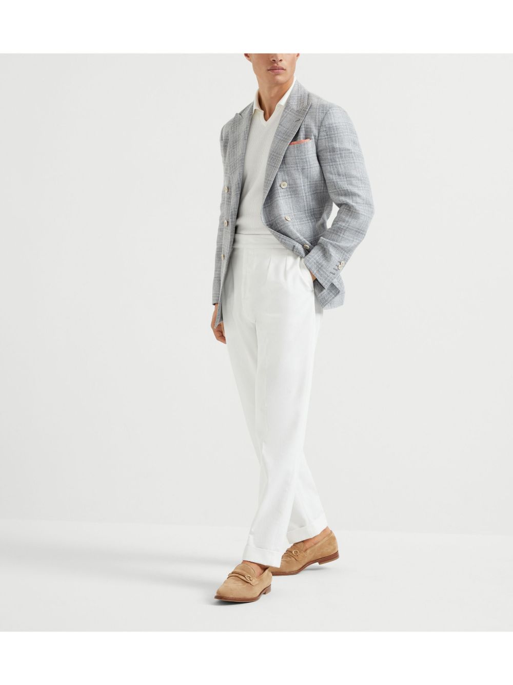 Brunello Cucinelli Jackets Grey Brunello Cucinelli