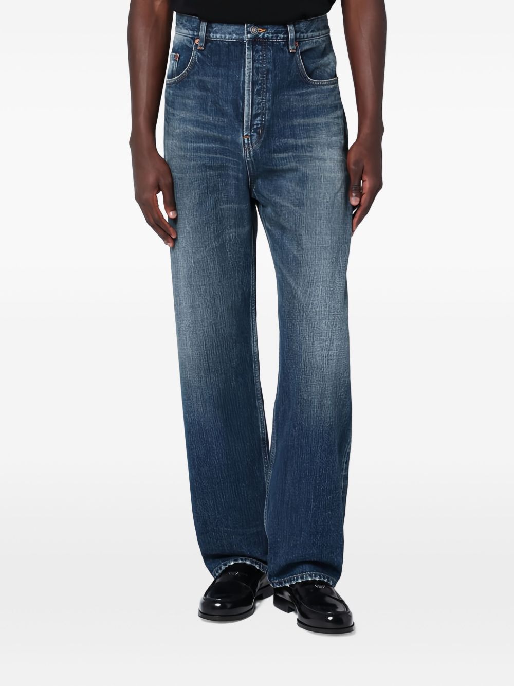 Saint Laurent High Rise Denim Jeans Saint Laurent