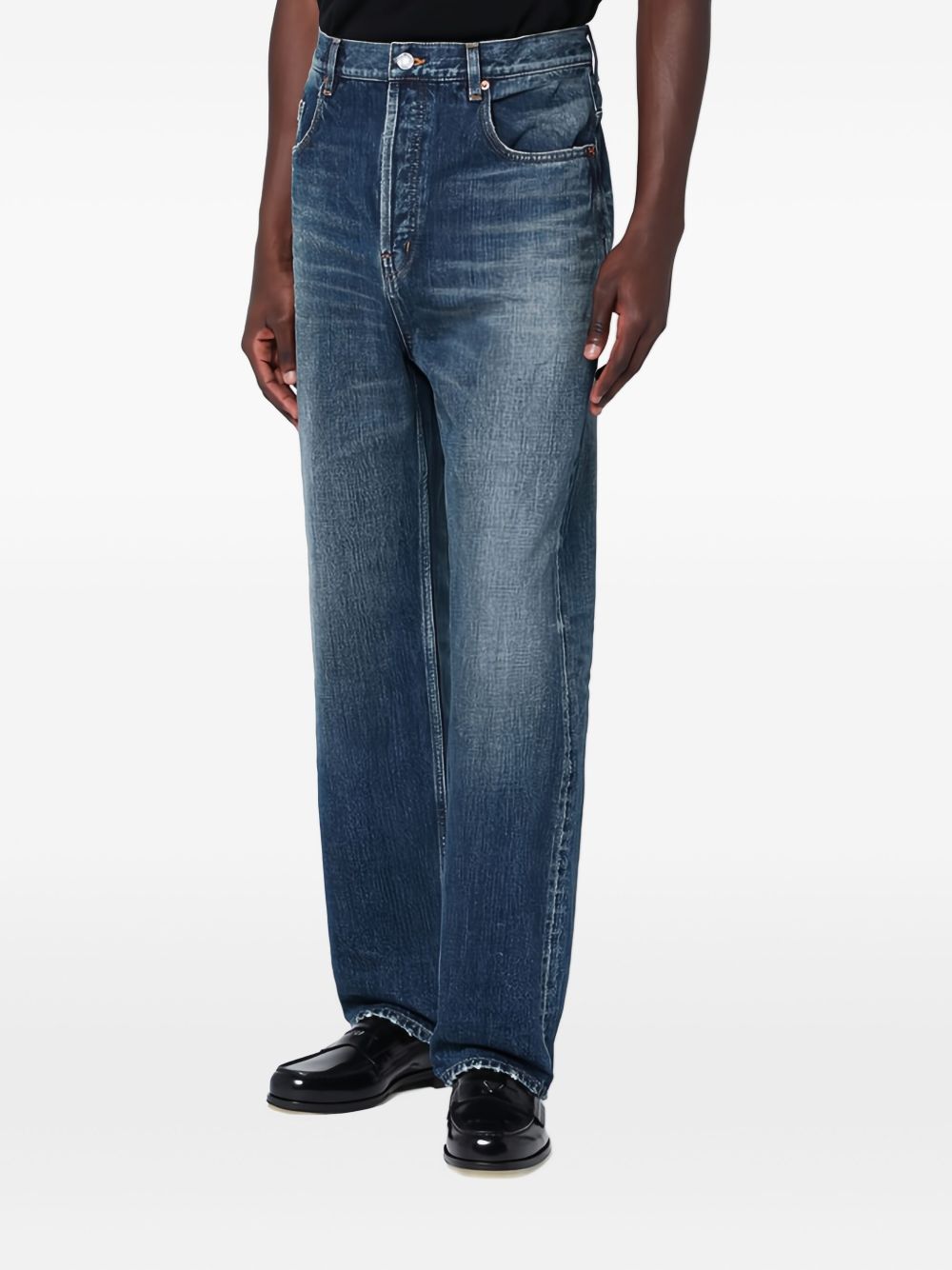 Saint Laurent High Rise Denim Jeans Saint Laurent