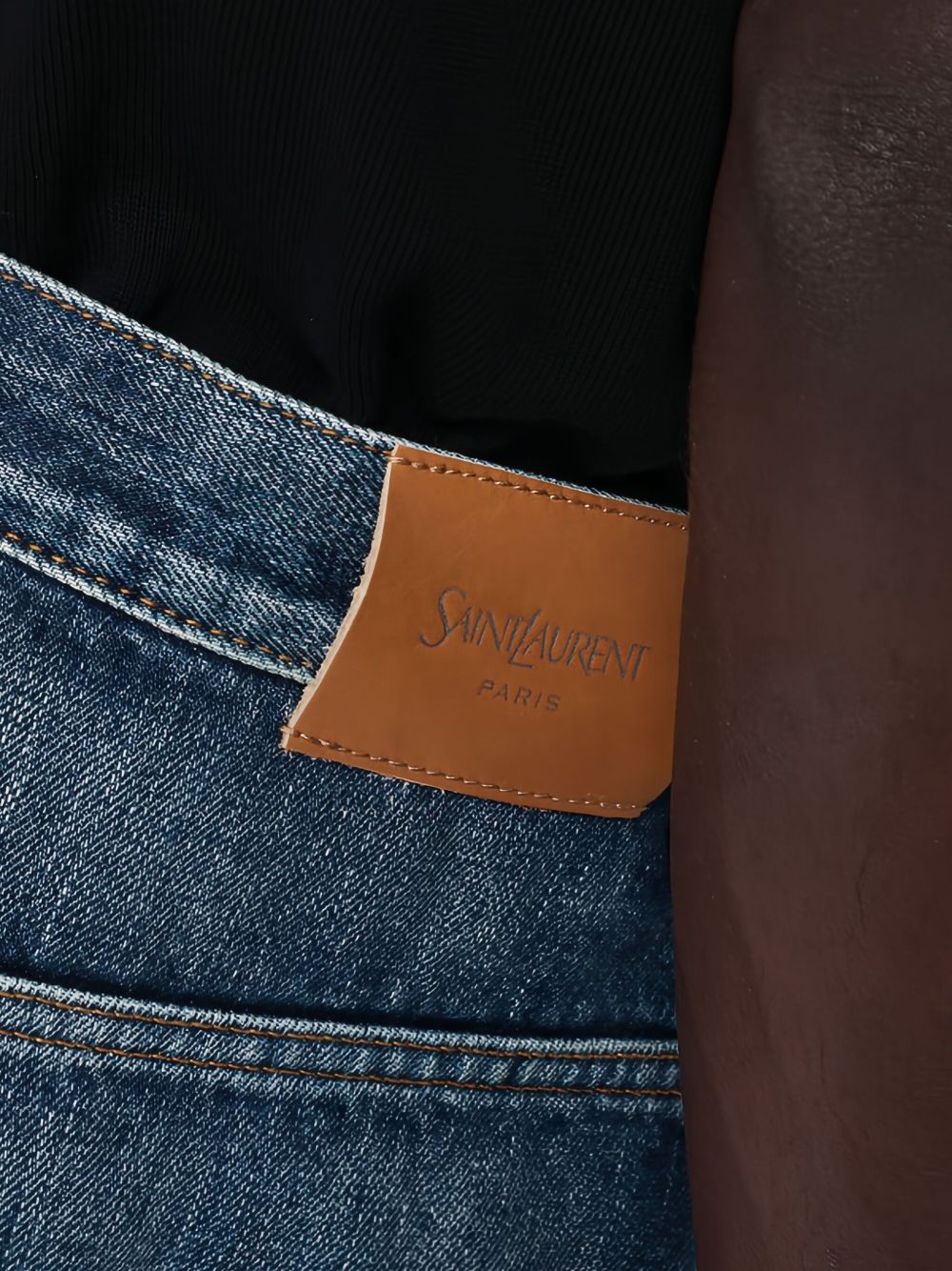 Saint Laurent High Rise Denim Jeans Saint Laurent