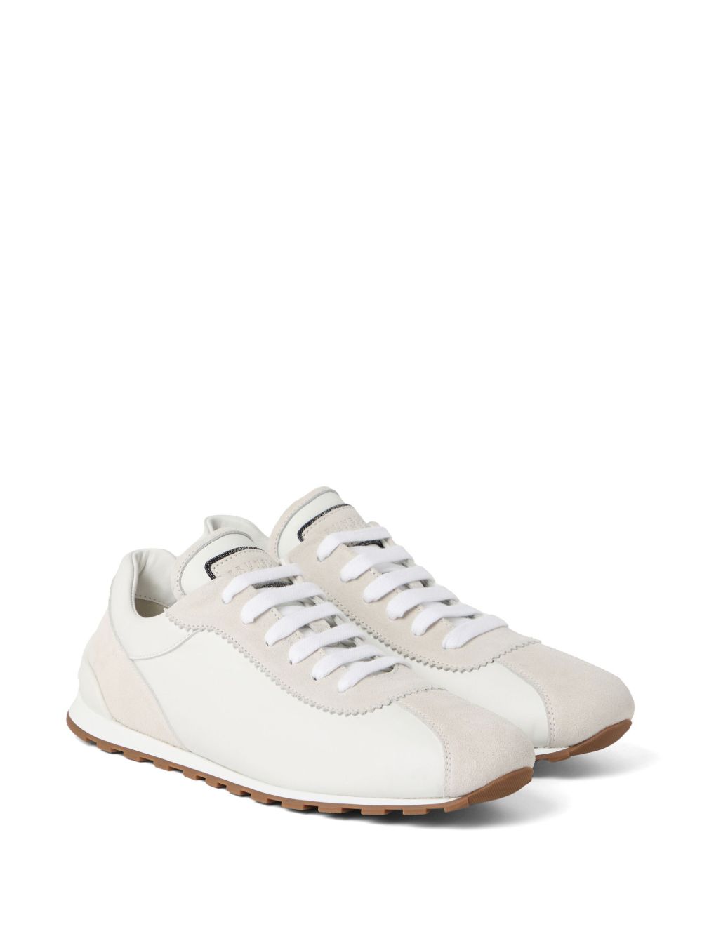 Brunello Cucinelli Suede and calfskin runners with monili Brunello Cucinelli