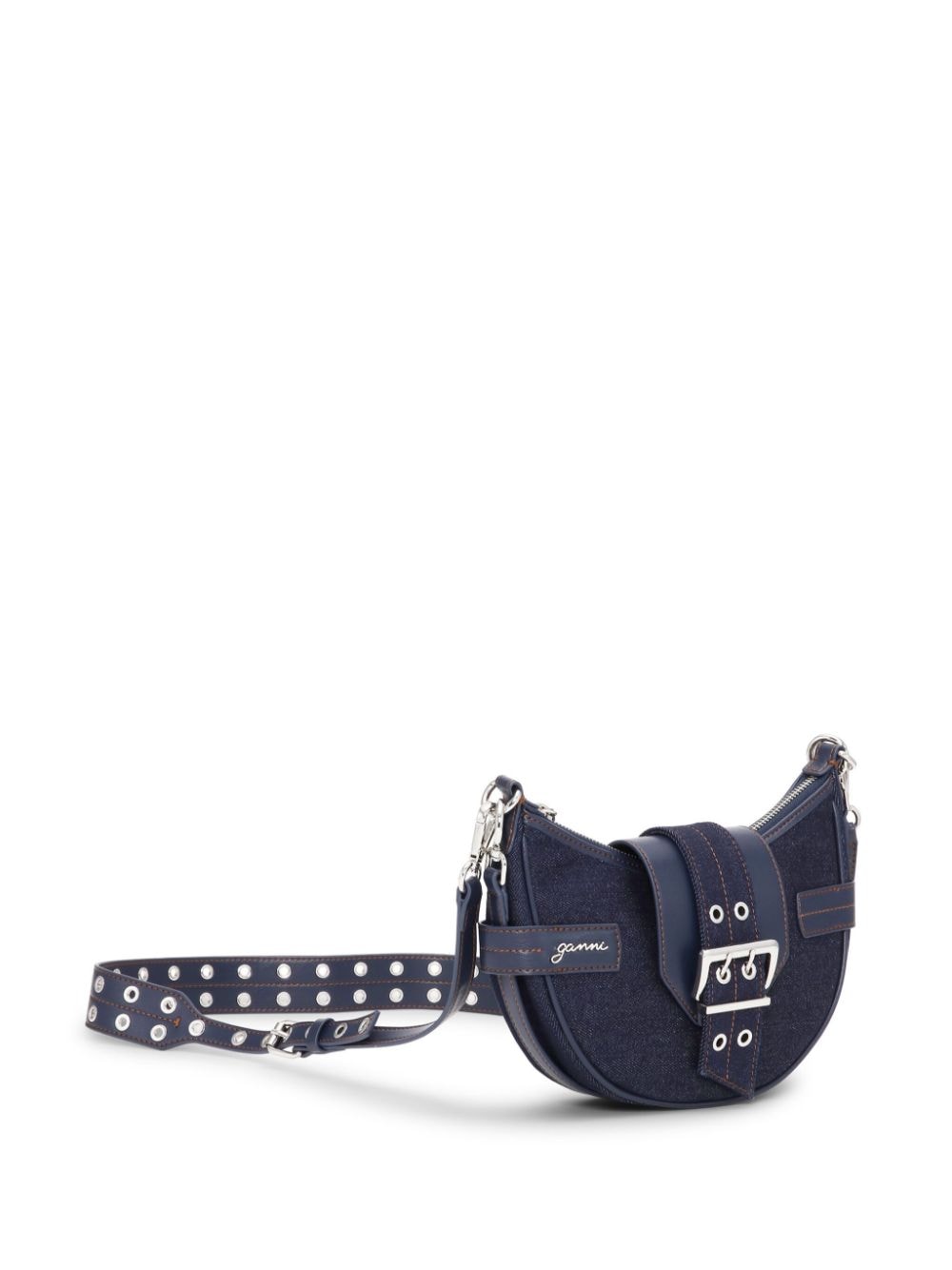 Ganni Buckle small denim cross-body bag Ganni