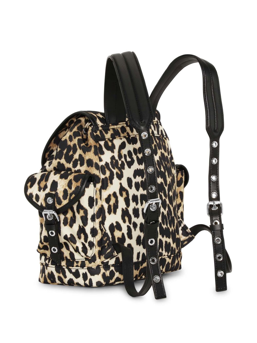Ganni Leopard Small Nylon Bucky Backpack Ganni