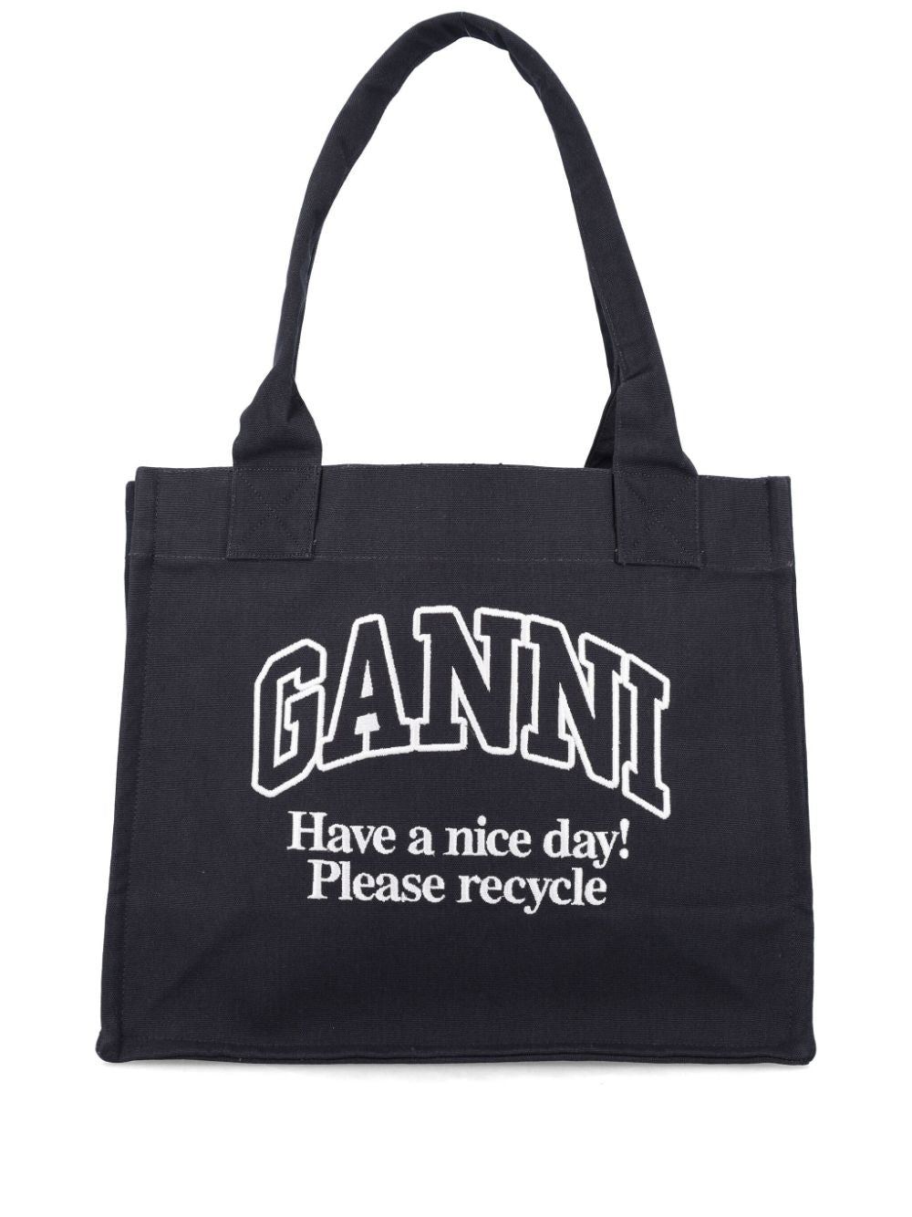Ganni Organic cotton large tote bag Ganni