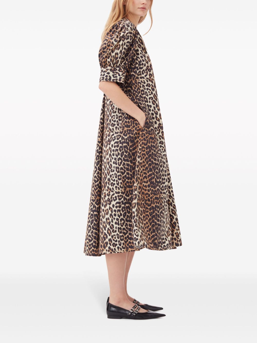 GANNI Dresses Brown Ganni
