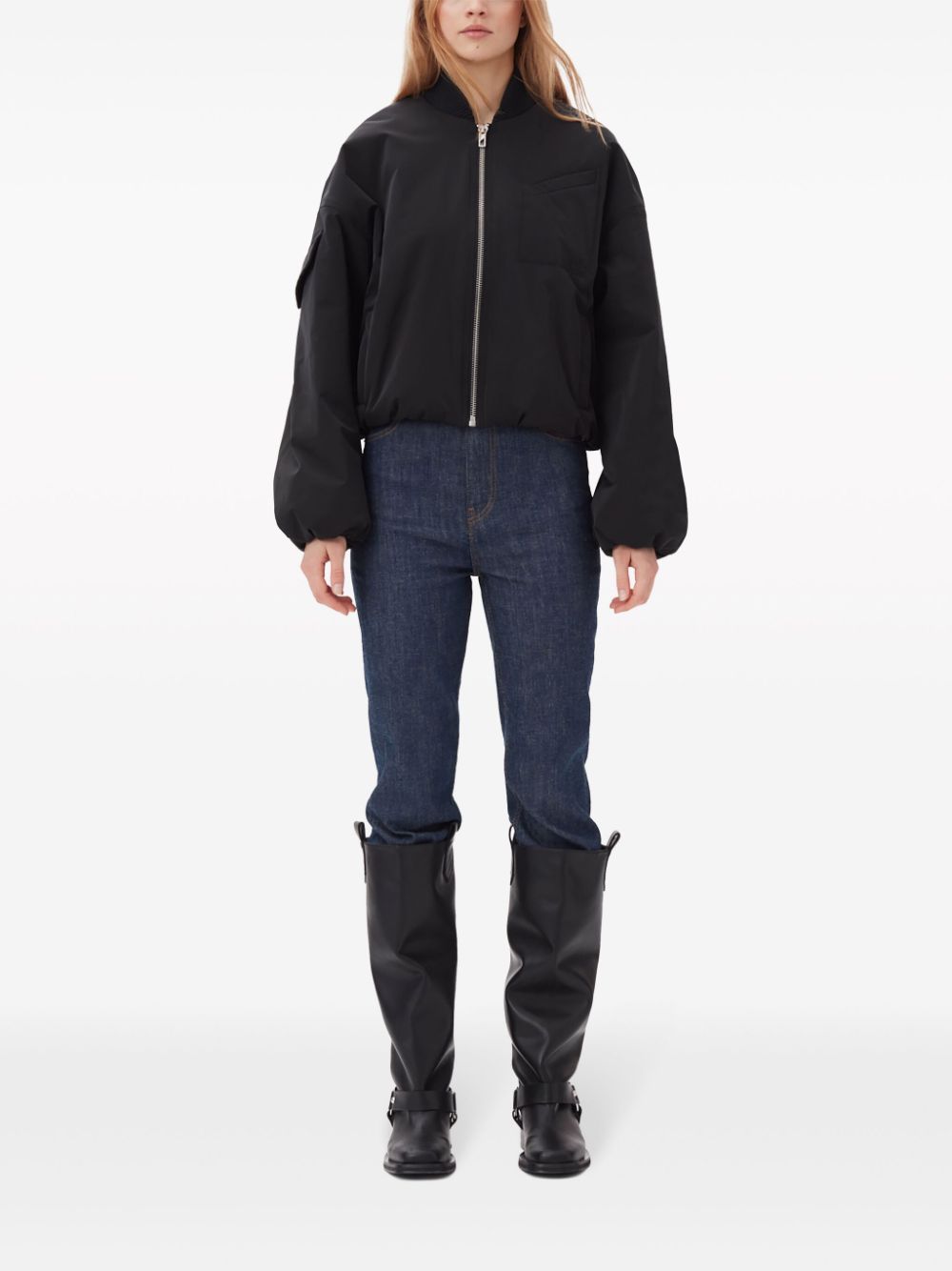 GANNI Coats Black Ganni