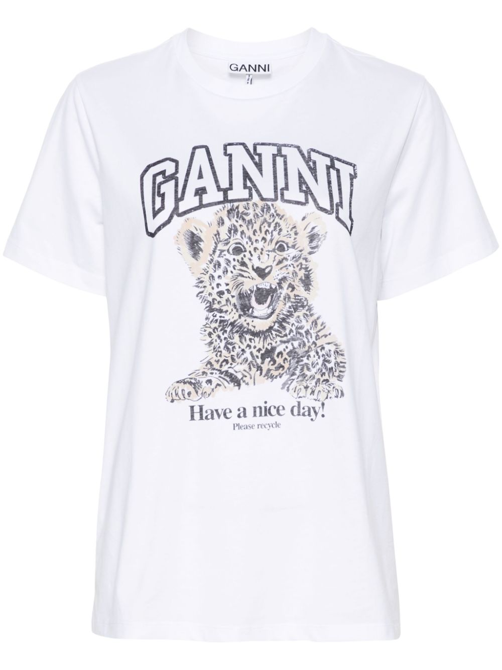 GANNI T-shirts and Polos White Ganni