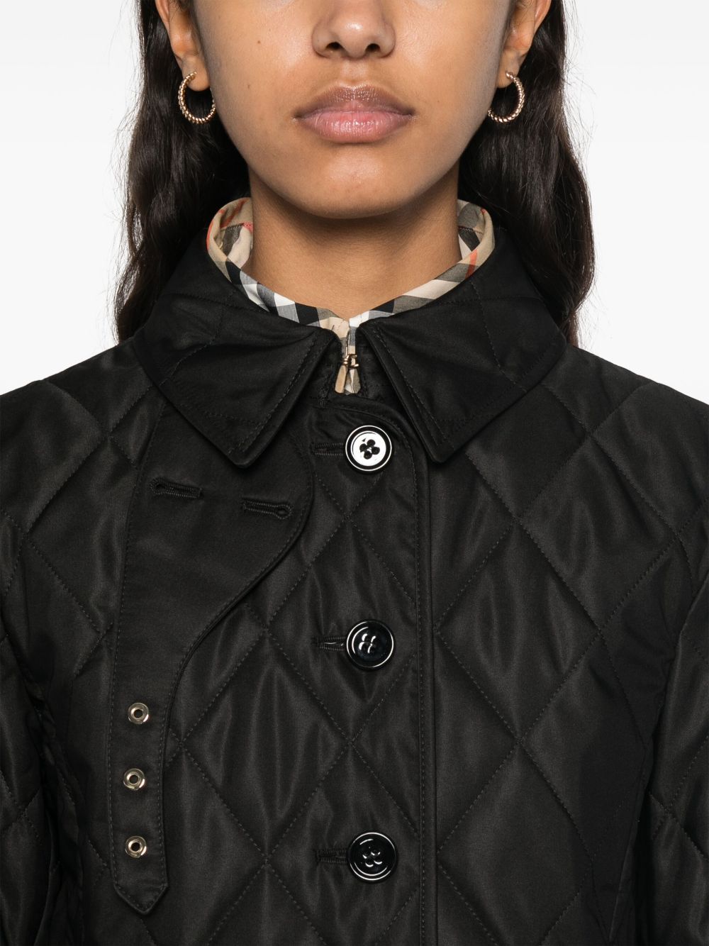 Burberry Tailored jacket with quilted high collar Burberry