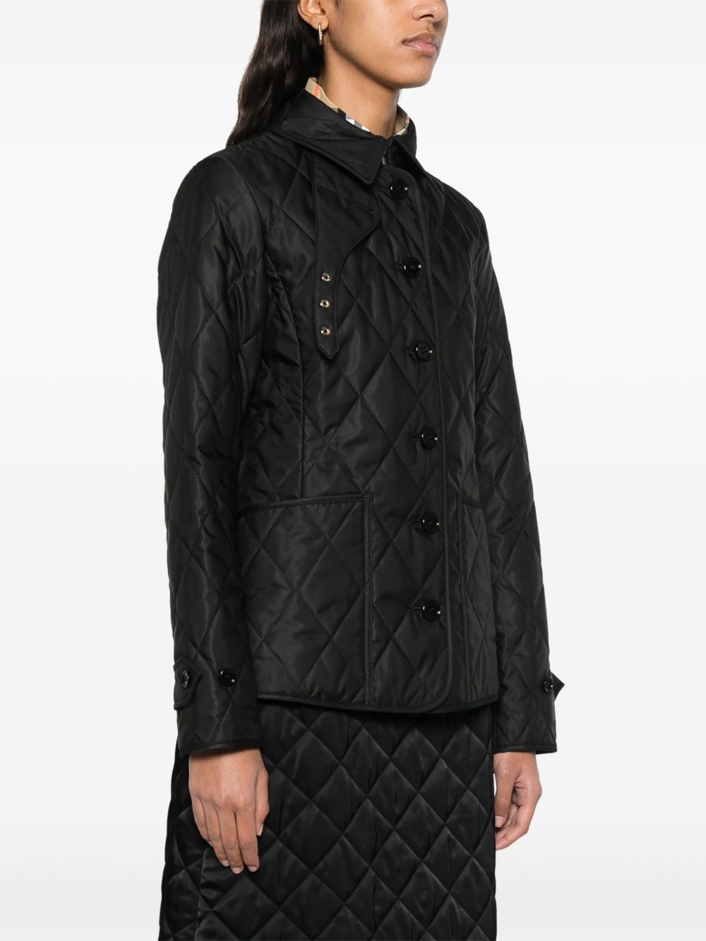 Burberry Tailored jacket with quilted high collar Burberry