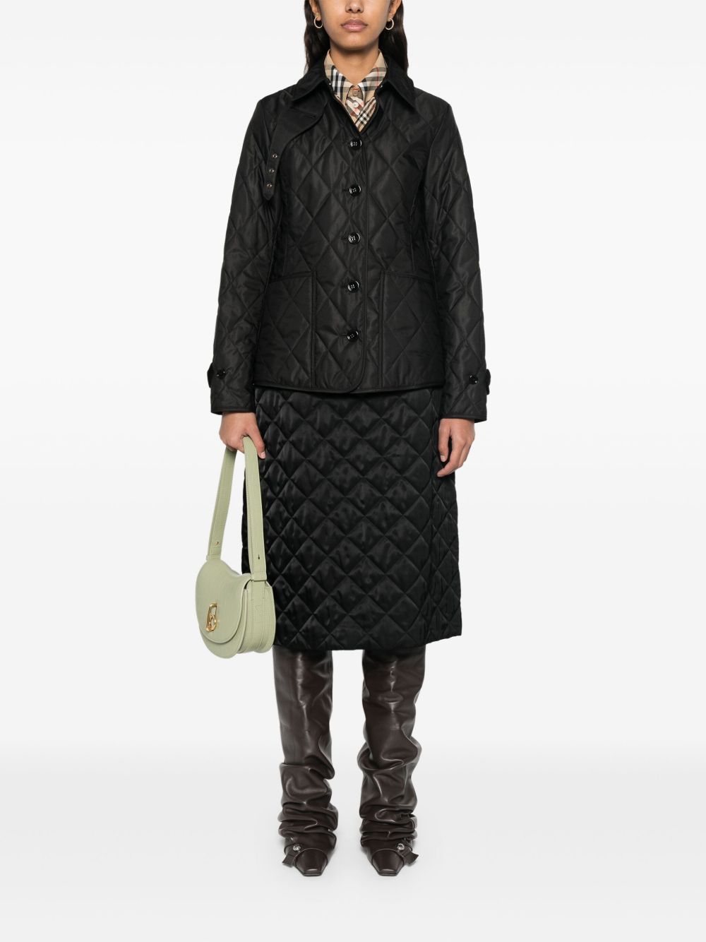 Burberry Tailored jacket with quilted high collar Burberry