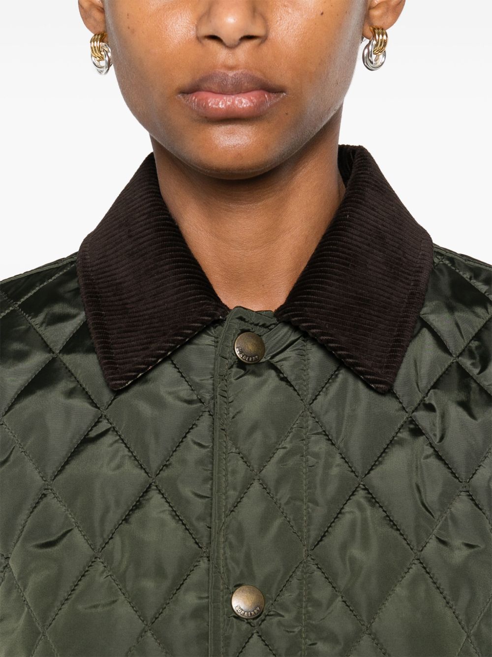 Burberry Quilted blazer corduroy collar Burberry