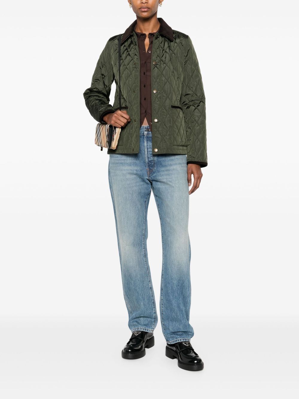 Burberry Quilted blazer corduroy collar Burberry