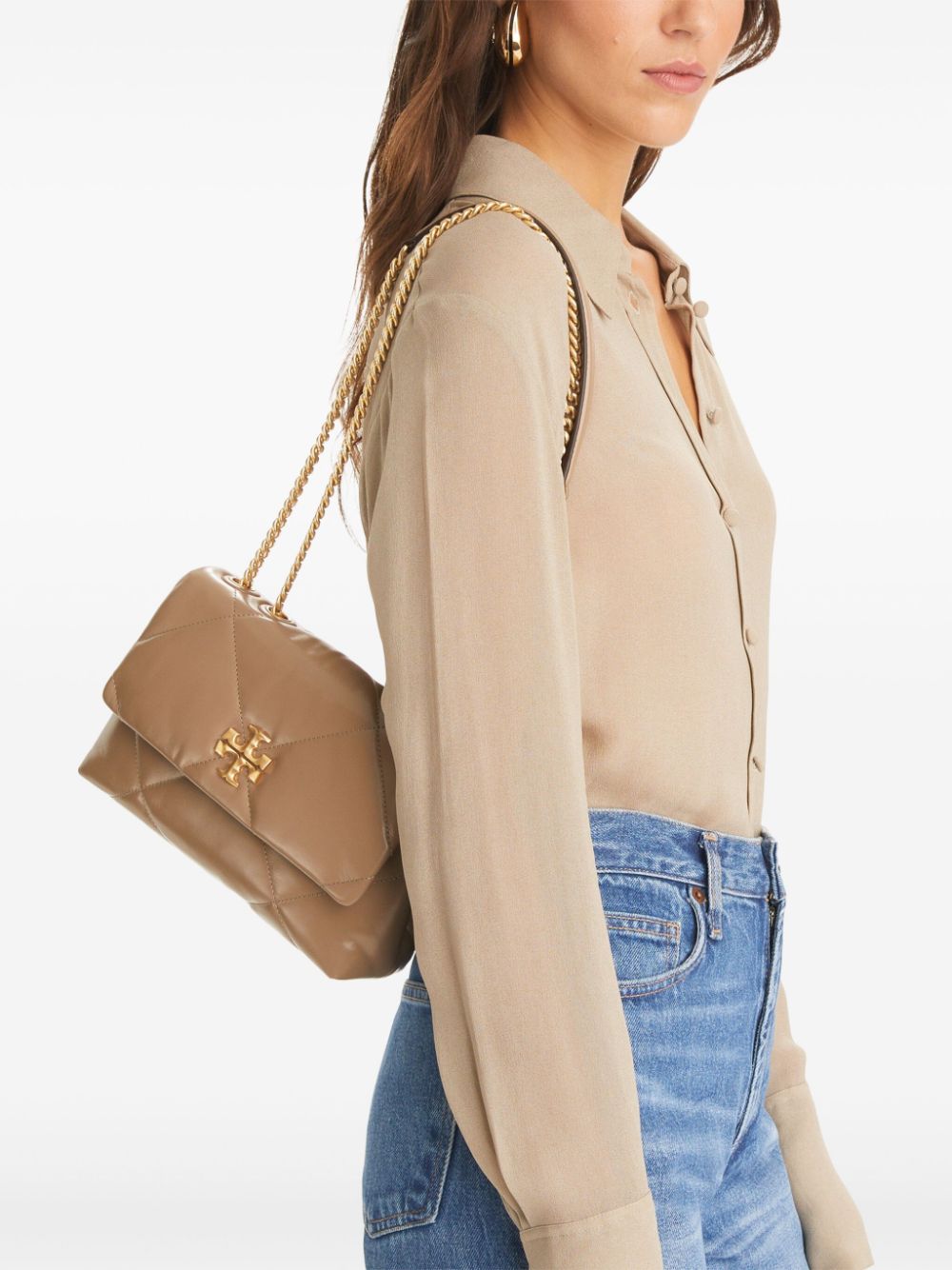 Tory Burch Kira Diamond small leather shoulder bag Tory Burch