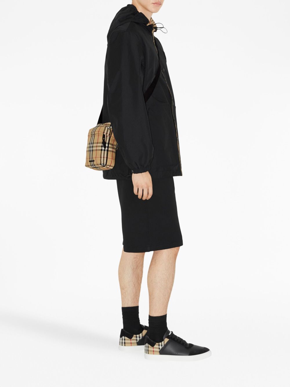 Burberry Leather, suede and check sneakers Burberry