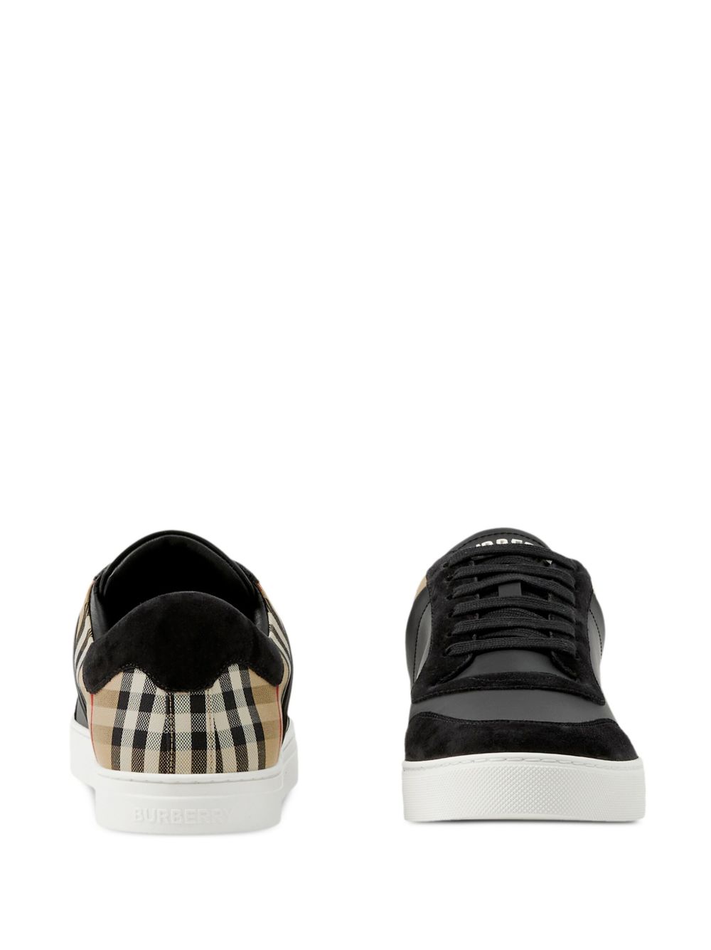Burberry Leather, suede and check sneakers Burberry