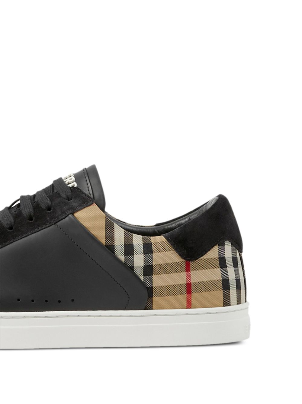 Burberry Leather, suede and check sneakers Burberry