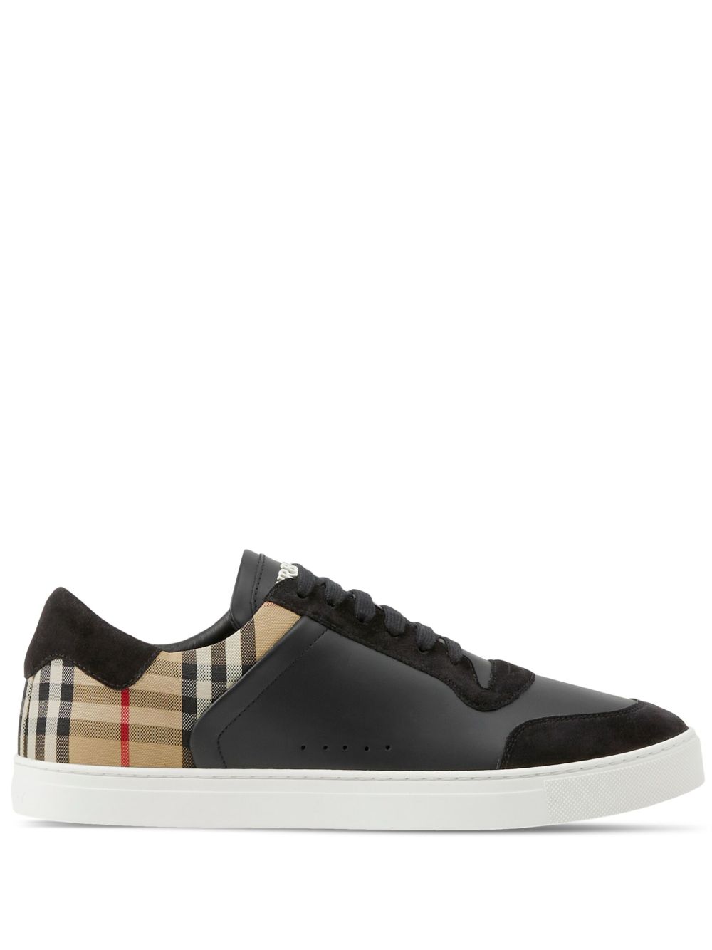 Burberry Leather, suede and check sneakers Burberry