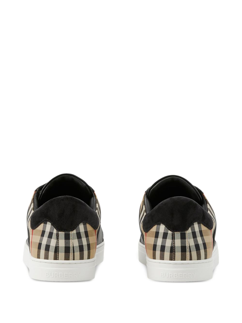 Burberry Leather, suede and check sneakers Burberry