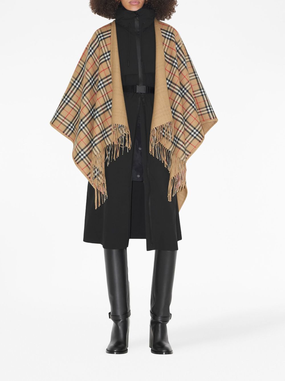 Burberry Reversible Check Wool Cape Burberry