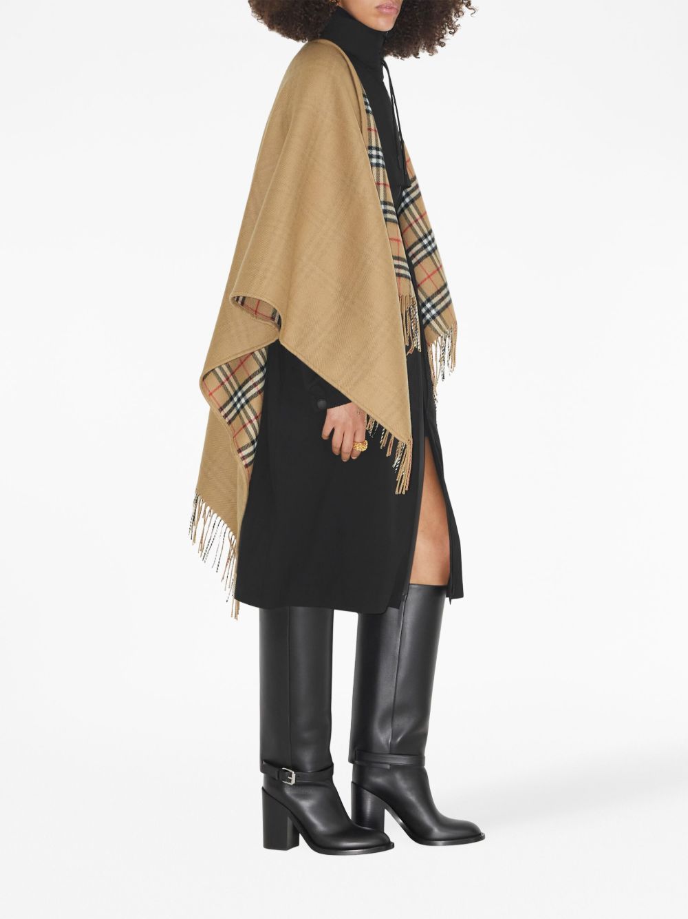 Burberry Reversible Check Wool Cape Burberry