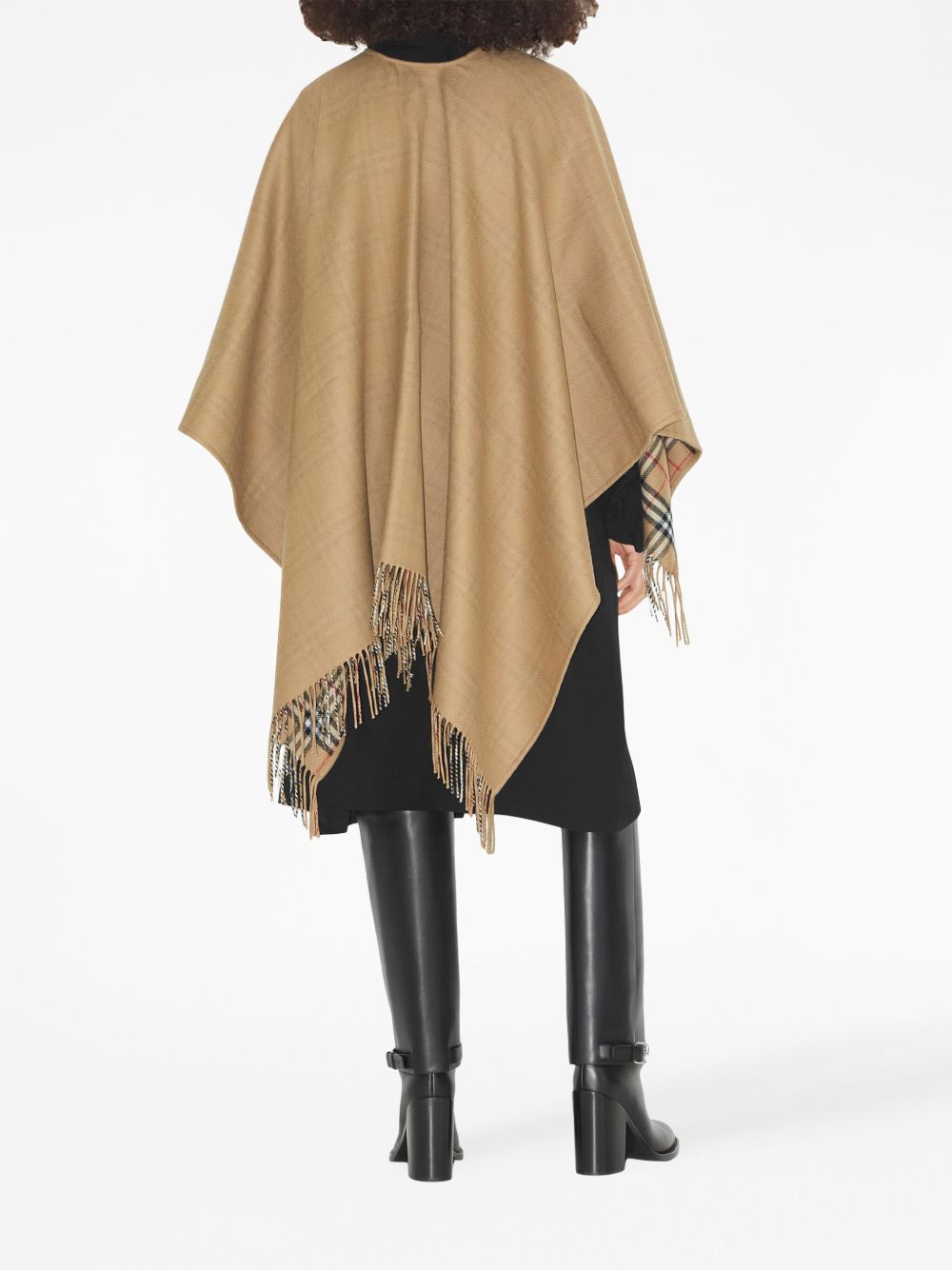 Burberry Reversible Check Wool Cape Burberry