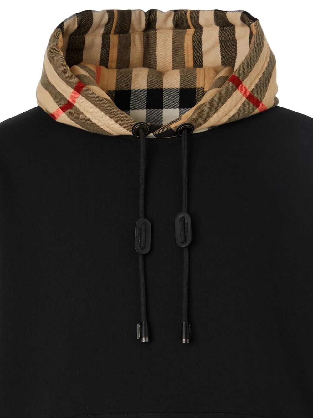 Burberry Check Cotton Blend Zip-Up Hoodie Burberry