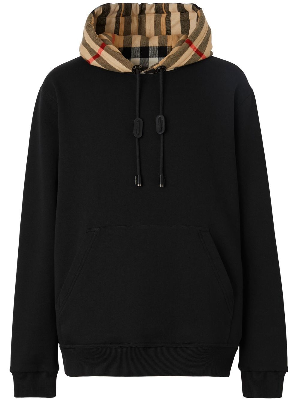 Burberry Check Cotton Blend Zip-Up Hoodie Burberry