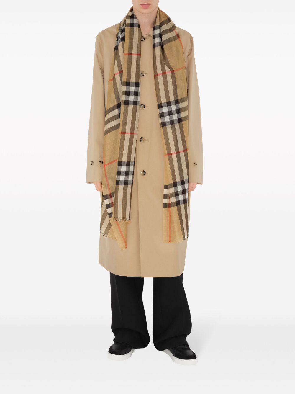 Burberry Check wool and silk scarf Burberry